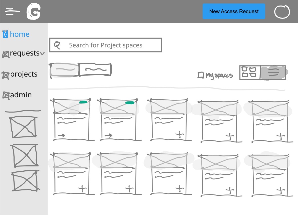 Desktop wireframe