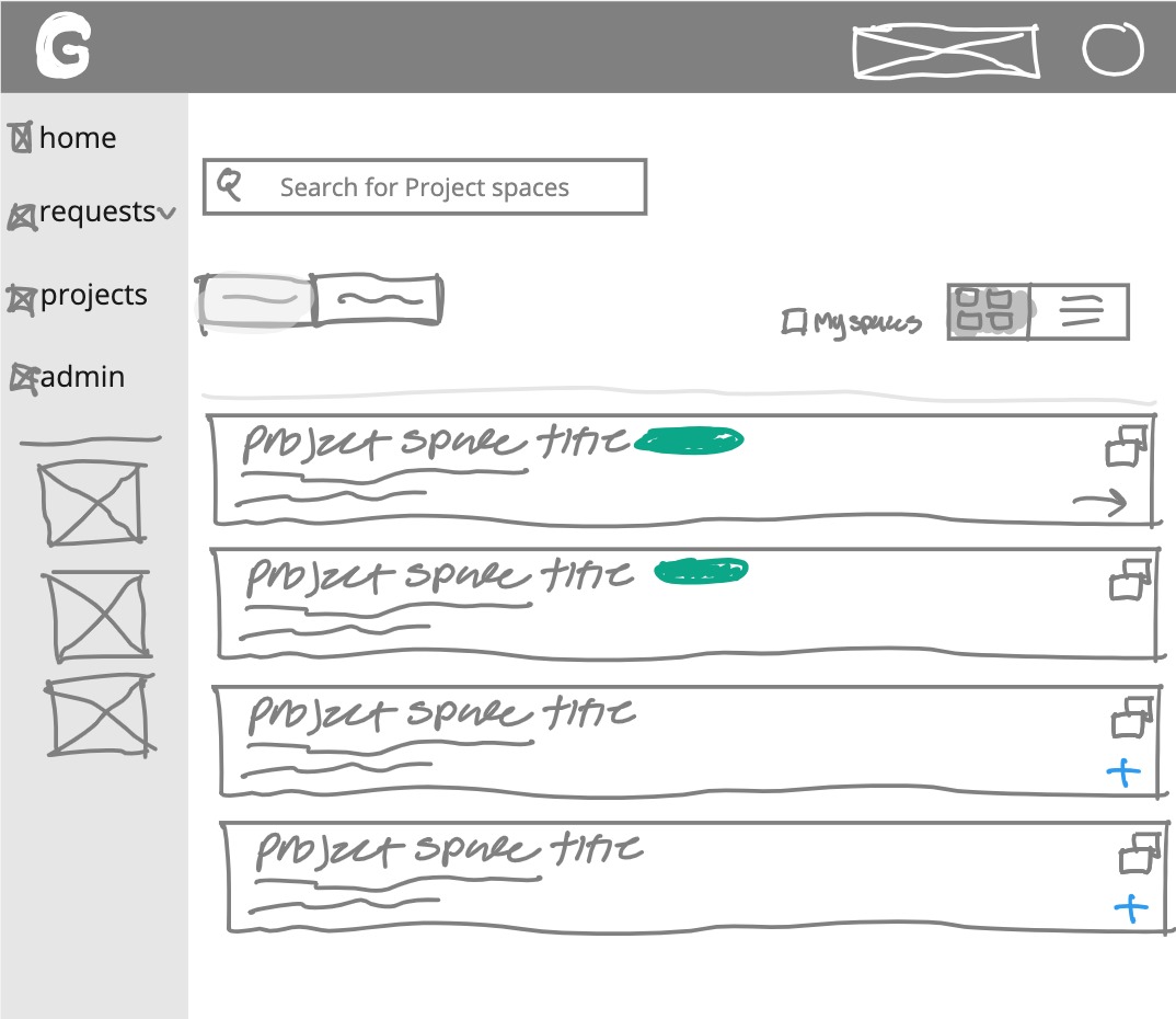 Desktop wireframe