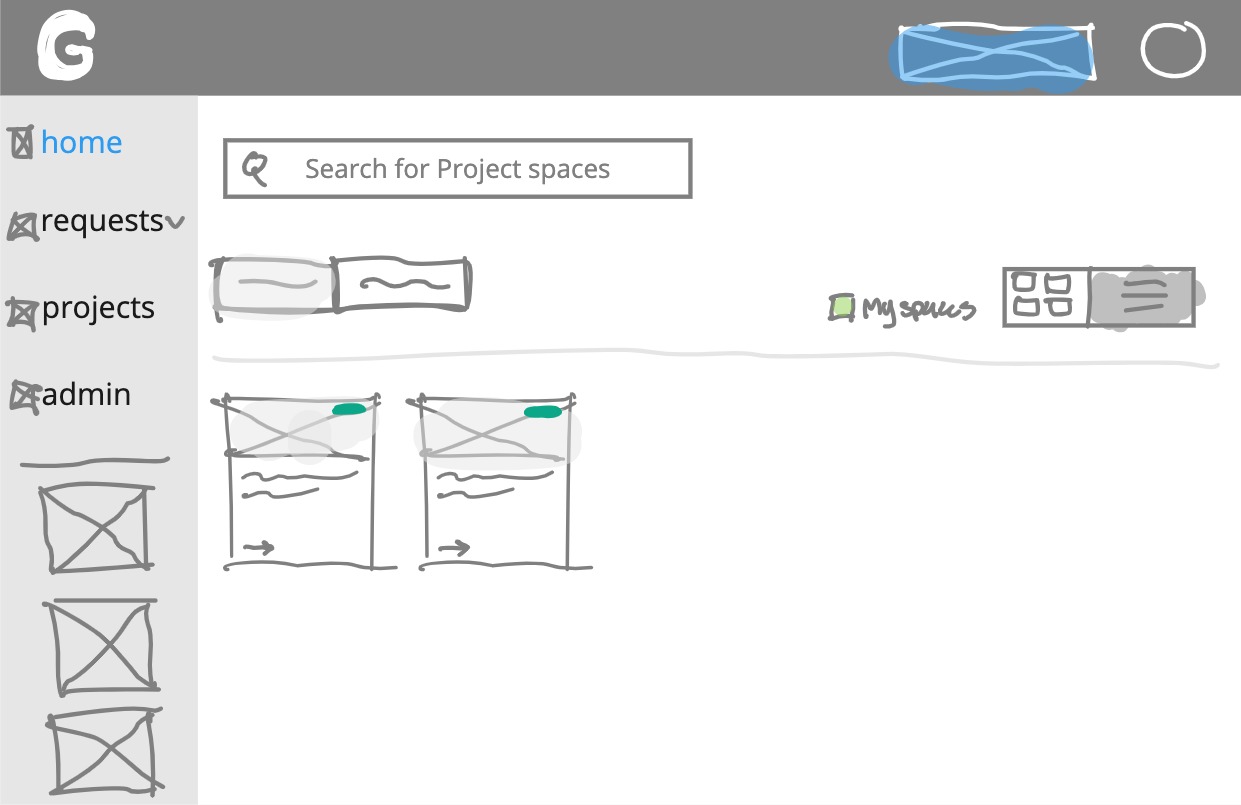 Desktop wireframe