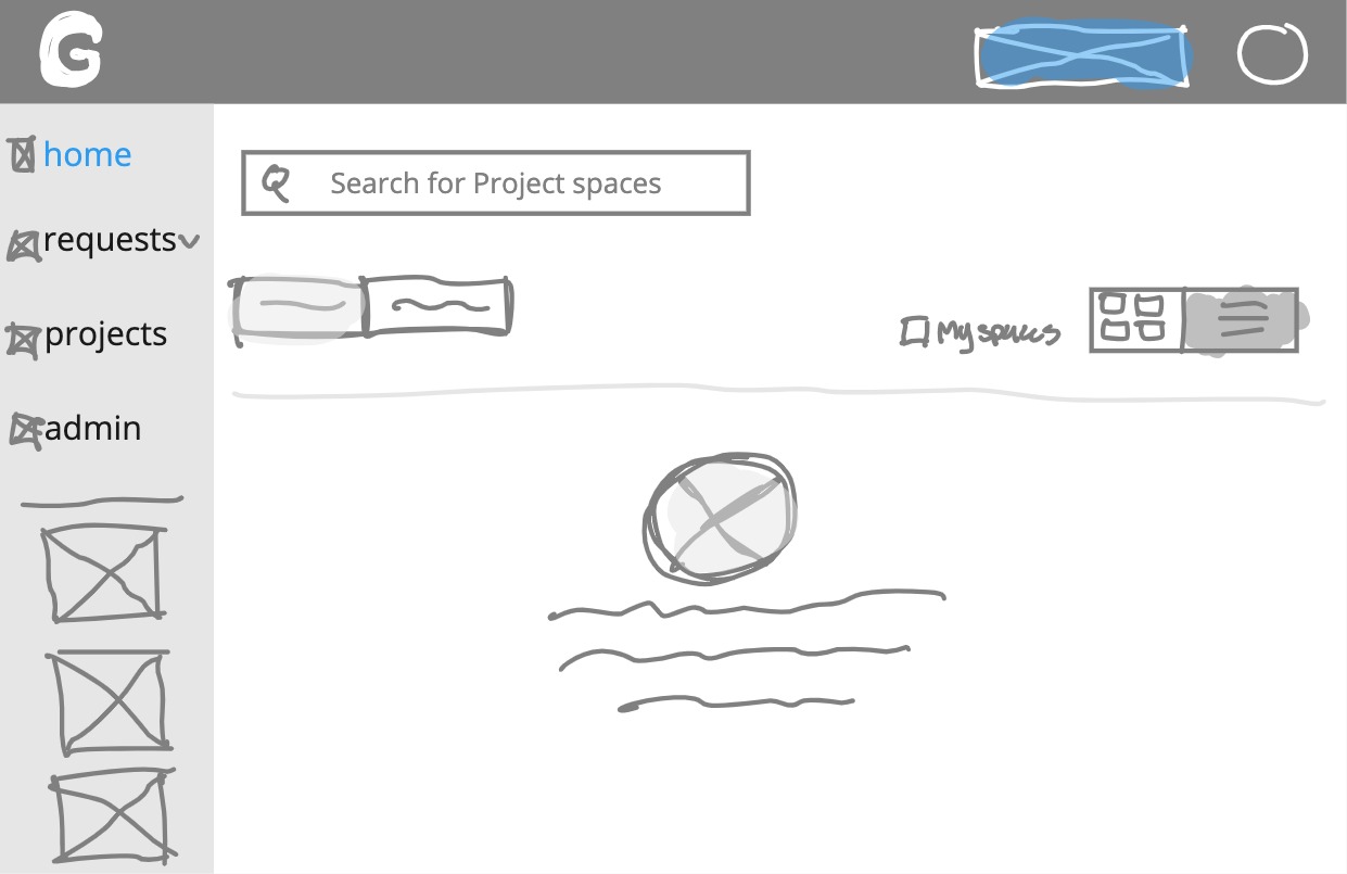 Desktop wireframe