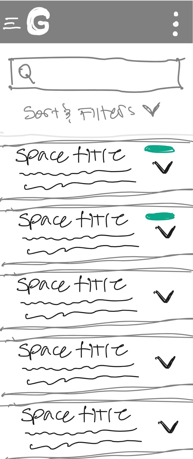 Mobile wireframe