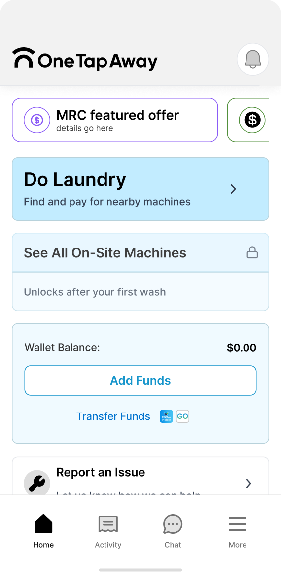 OTA homepage, before