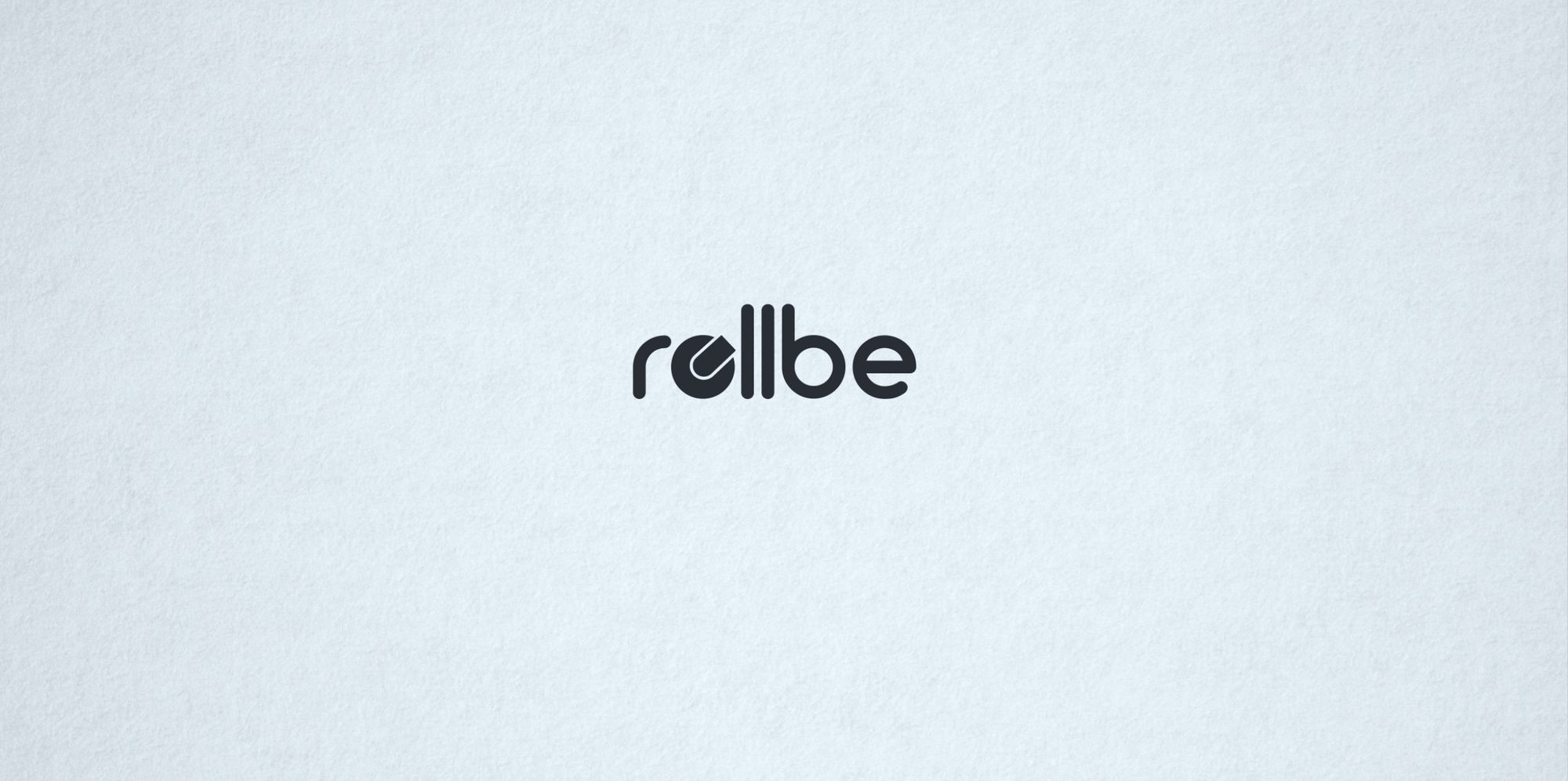Rollbe wordmark on textured paper