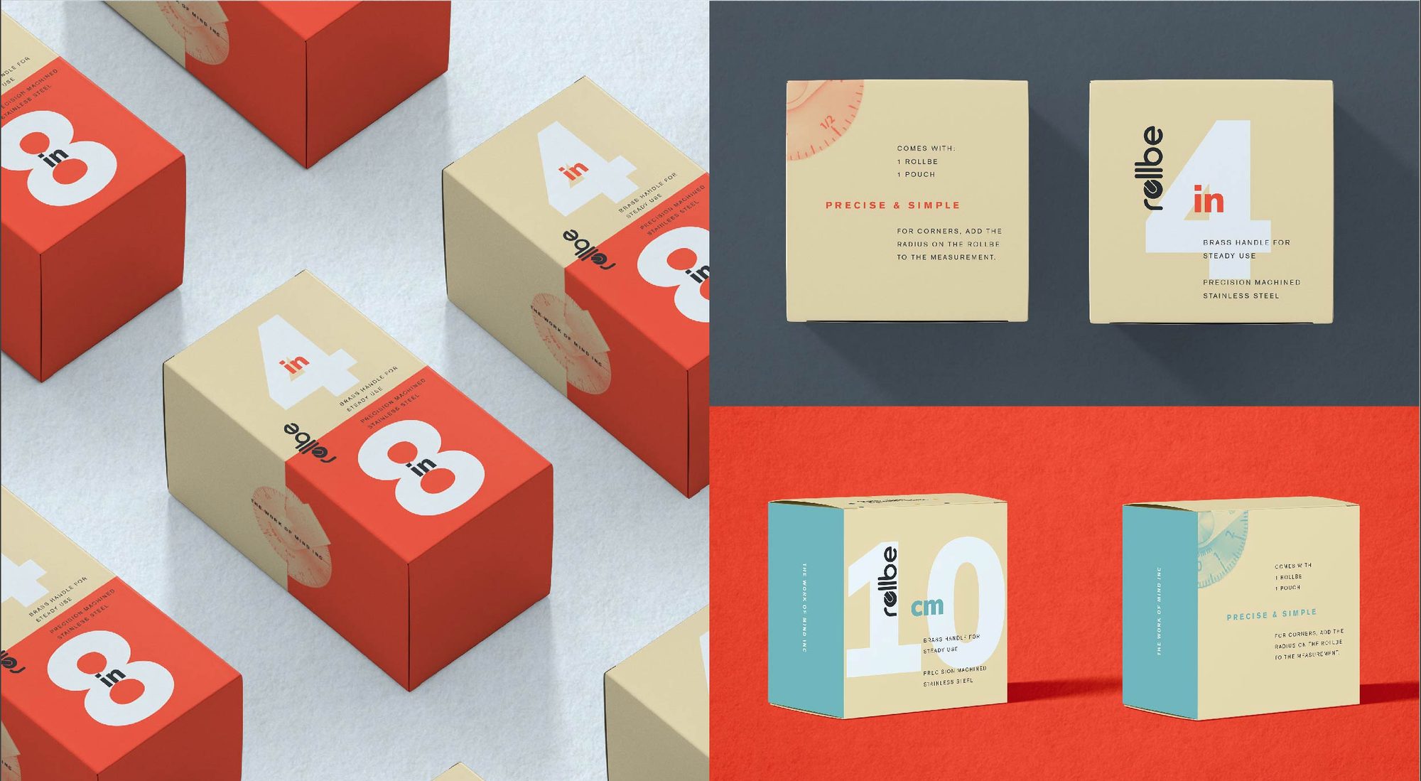 Rollbe packaging box detail shots